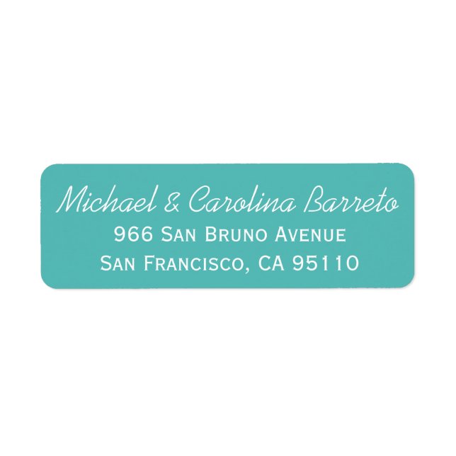 Modern Teal Labels (Front)