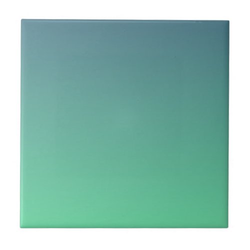 Modern Teal Mint Green Ombre Ceramic Tile