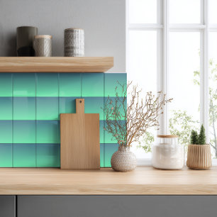 Modern Teal Mint Green Ombre Ceramic Tile