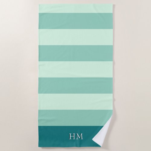 Modern Teal Mint Green Summer Seaside Vacation Beach Towel