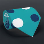 Modern Teal & Navy Polka Dot Neck Tie<br><div class="desc">Simple, yet striking. This modern teal neck tie features elegant navy and white polka dots, offering an effortless way to add a touch of sophistication to any attire.</div>