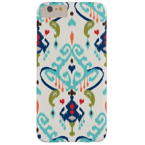 Modern teal navy red ikat tribal pattern barely there iPhone 6 plus case