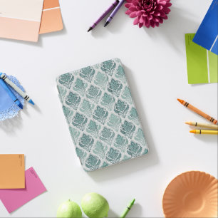 Modern Teal Nordic Damask iPad Mini Cover