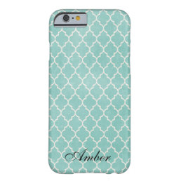 Modern Teal Pattern Personalized iPhone 6 Case