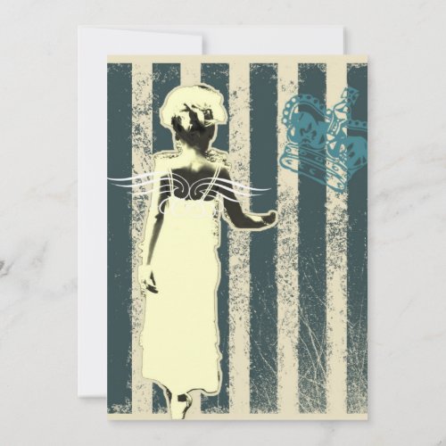 elegant retro grunge sweet angel bridal shower custom announcement