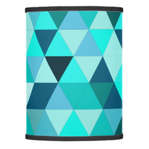 Modern Teal Turquoise Geometric Triangles Pattern Lamp Shade