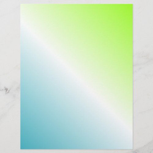 Modern Teal White Green Gradient Scrapbook Paper
