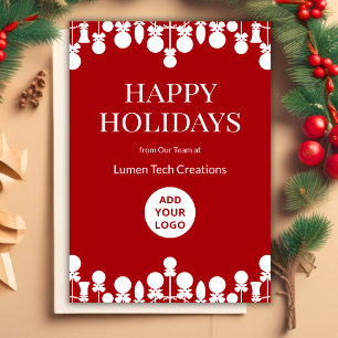 Modern Team Holiday Card Your Logo Here