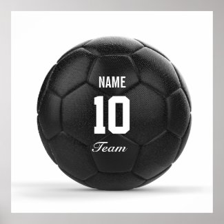 Modern Team Soccer Ball Personalized Text