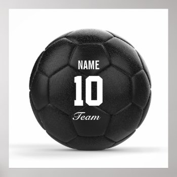 Modern Team Soccer Ball Personalized Text Poster by RicardoArtes at Zazzle