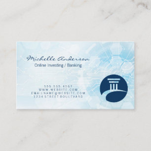 Modern Tech Investment Finance Banking Business Card