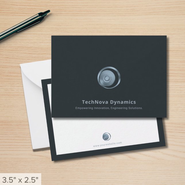 Modern Tech Logo Note Card (Creator Uploaded)