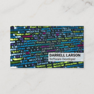 Modern Tech   Programming Code Business Card