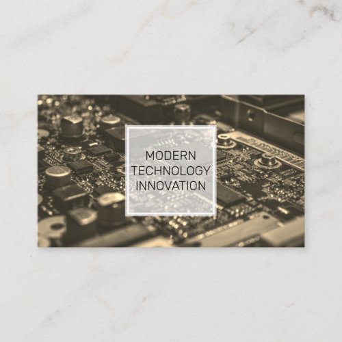 Modern Technology  Circuit Board  Engineer Business Card
