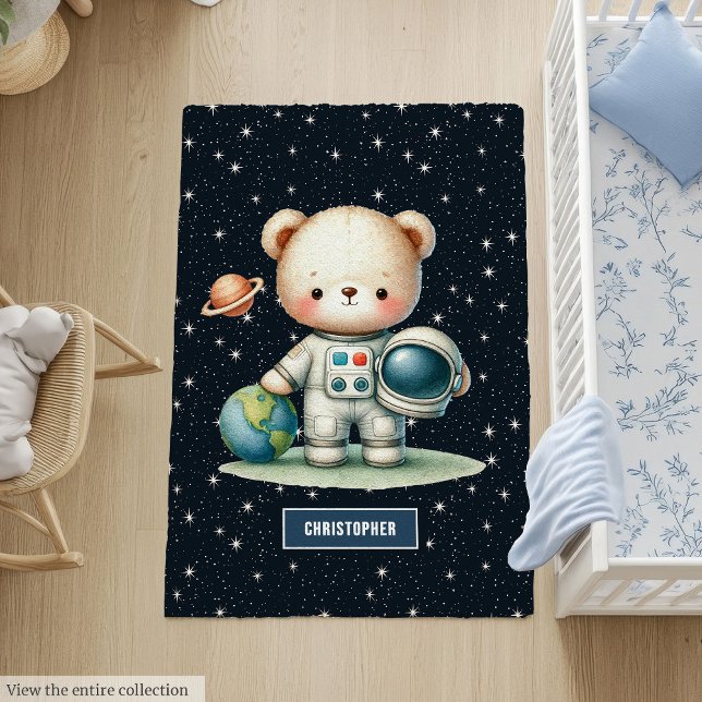 Modern Teddy Bear Astronaut Rug for Playroom (Modern Teddy Bear Astronaut Rug for Playroom)