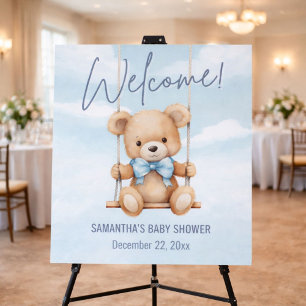 Modern Teddy Bear Baby Shower Entrance Decor Foam Board
