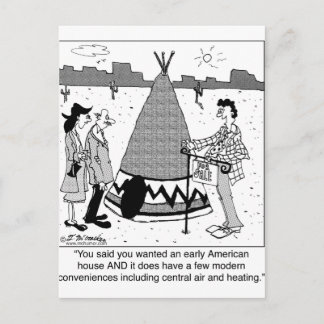 Modern Tee Pee has Central Air & Heating Postcard