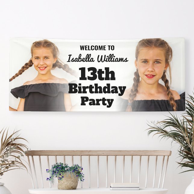 Modern Teen Birthday Party Banner Welcome Sign (Modern Teen Birthday Party Banner Welcome Sign
)