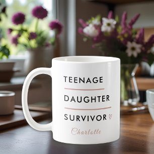Modern Teen Daughter Survivor Personalized Coffee Mug