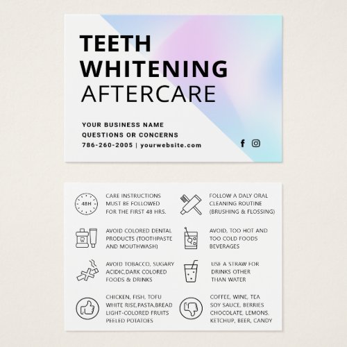 Modern Teeth Whitening Aftercare Instructions