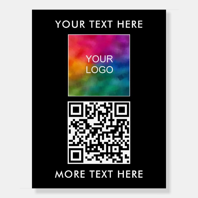 Modern Template Best Logo QR Code Promotional Foam Board (Front)