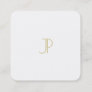 Modern Template Chic Gold Monogram Trendy Luxury Square Business Card