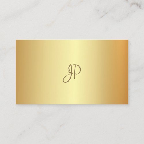 Modern Template Elegant Gold Handwritten Monogram Business Card
