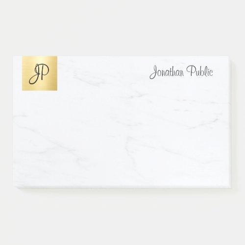 Modern Template Elegant Minimalist Gold And Marble Post_it Notes