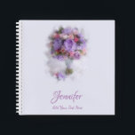 Modern Template Elegant Oil Painting Flowers Roses Notebook<br><div class="desc">Modern Template Elegant Oil Painting Flowers Roses Spiral Notebook.</div>