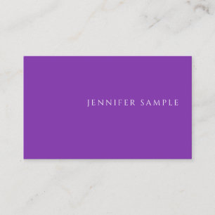 Modern Template Elegant Purple Color Professional Business Card