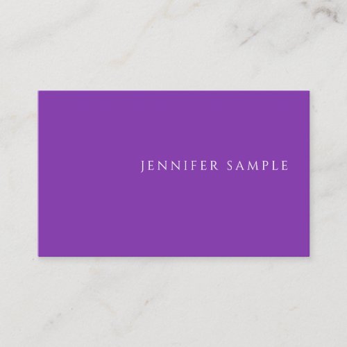 Modern Template Elegant Purple Color Professional Business Card