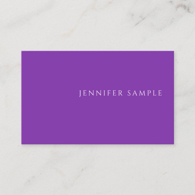 Modern Template Elegant Purple Color Professional Business Card (Front)