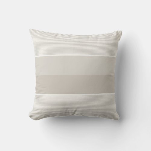 Modern Template Elegant Trendy Beige White Striped Outdoor Pillow