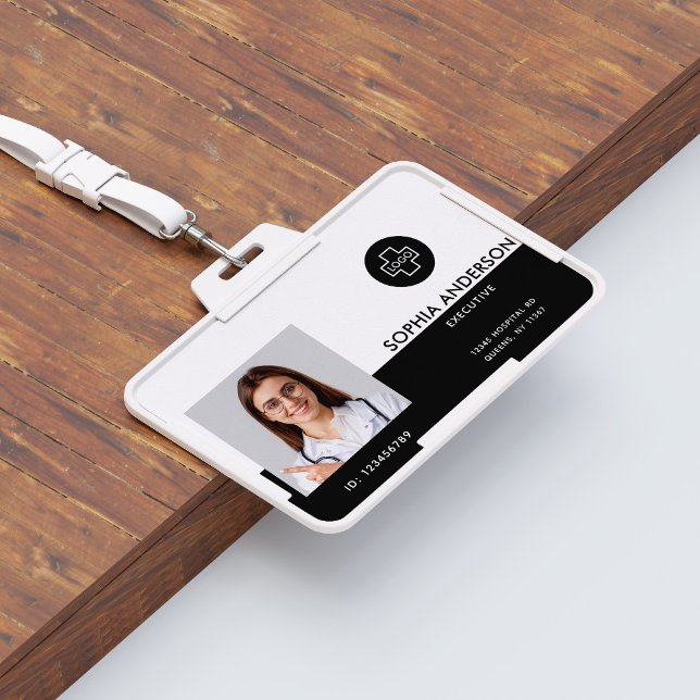 Modern Template Employee Photo Logo Name Nurse ID  Badge (Creator Uploaded)