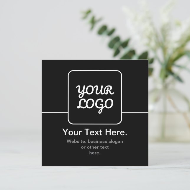 Modern Template for Your Logo | Black & White (Standing Front)