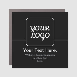 Modern Template for Your Logo   Black & White Car Magnet
