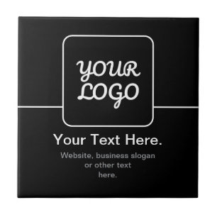 Modern Template for Your Logo   Black & White Ceramic Tile