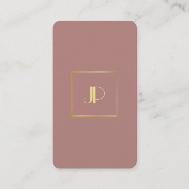 Modern Template Gold Monogram Elegant Professional Business Card (Front)