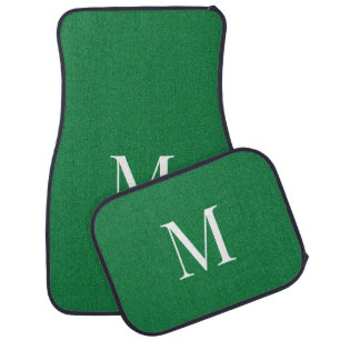 Modern Template Green Grass Look Best Monogram Car Floor Mat