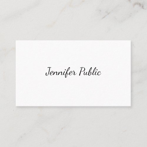 Modern Template Hand Script Simple Trendy Chic Business Card