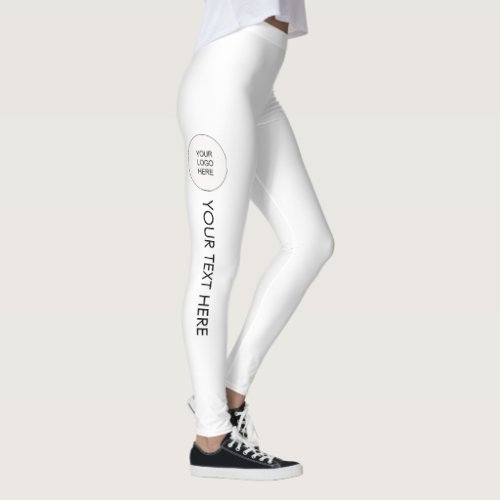 Modern Template Leggings Add Your Name Text Logo