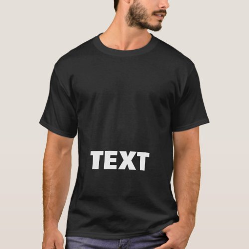 Modern Template Mens Large Big Font Text Black T_Shirt