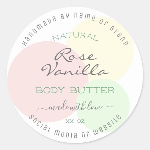 Modern Template Pastel Product Packaging Labels