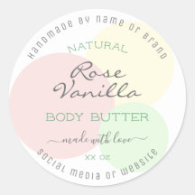 Modern Template Pastel Product Packaging Labels