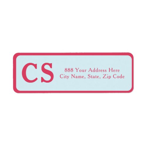 Modern Template Pink_Red  Light Blue Address Label