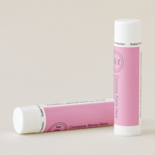 Modern Template Pink Your Logo Here Lip Balm | Zazzle