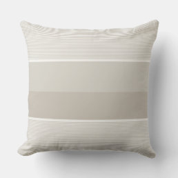 Modern Template Trendy Elegant Beige White Stripes Throw Pillow