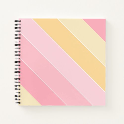 Modern Template Trendy Pink Vanilla Yellow White Notebook