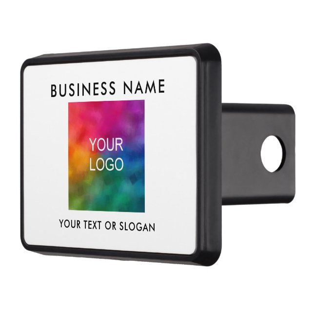 Modern Template Upload Business Logo Here Custom Hitch Cover (Left)