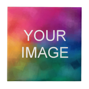 Modern Template Upload Your Logo Image Photo Ceramic Tile